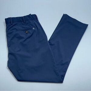 Peter Millar EB50 Golf Pants Mens 35x28 Blue Highland Performance Nylon Stretch
